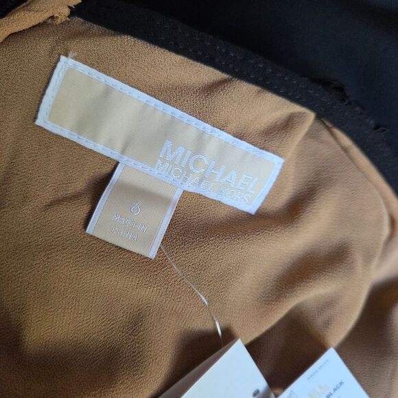 Michael Kors Black Lace Long Sleeve Round Neck Jumpsuit Women's Size 6 - Picture 11 of 12